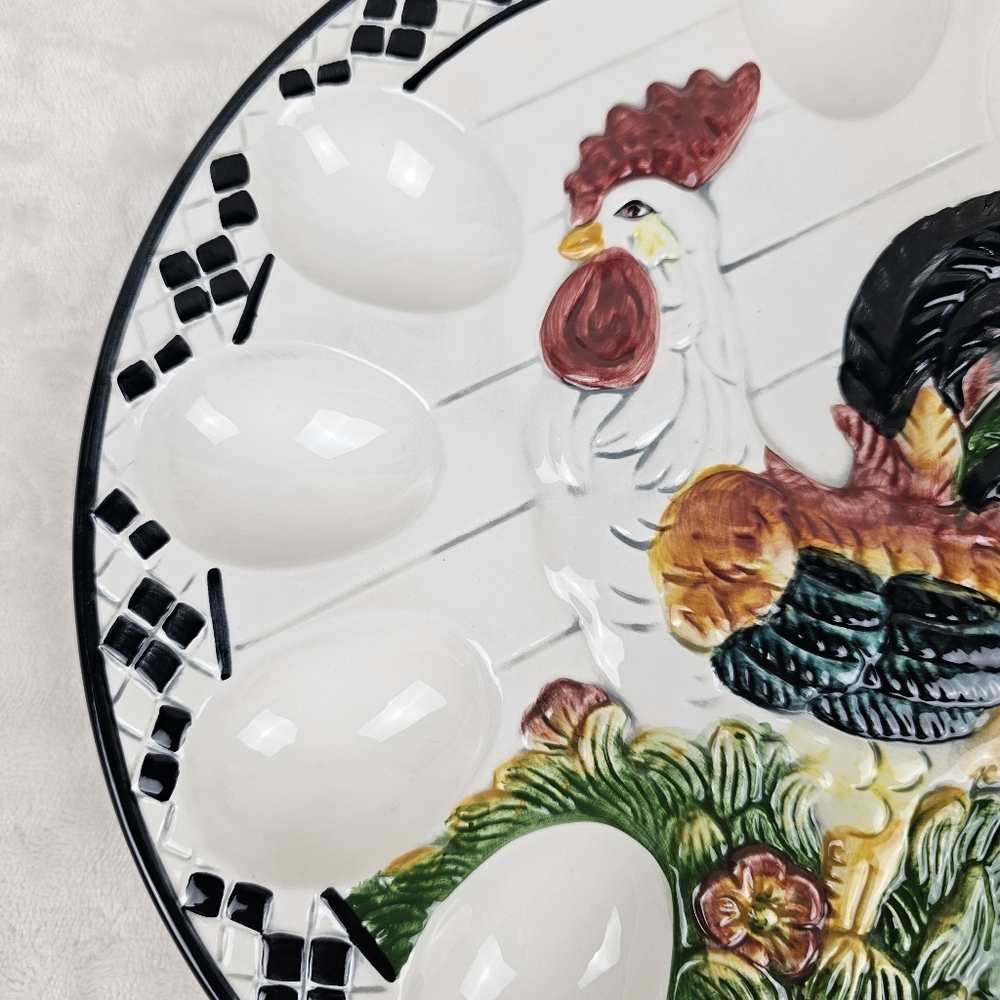 Vintage Rooster Egg Serving Plate CBK Ltd. LLC - Picture 5 of 13